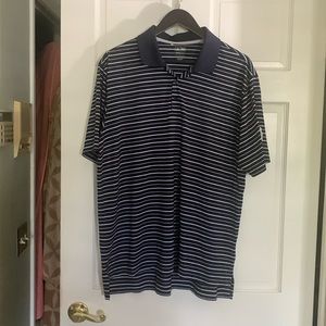 Adidas golf polo shirt navy and white Large men’s